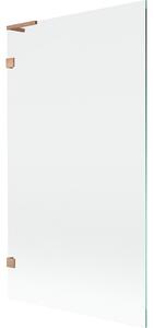 Mexen, Paravan de baie Mexen Lunar L cu 1 aripă 100 x 150 cm, transparent, cupru periat - 897L-100-000-65-00