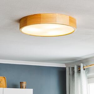 Envostar Kerio plafonieră, Ø 47 cm, pin natur, reglabil, Lemn, Camera de zi / sufragerie, Lemn, Modern