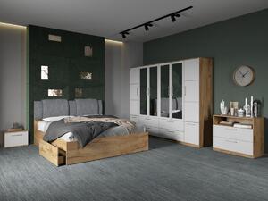 Set dormitor complet Alb/Stejar Adapto C19