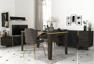 Mobilier living Vivaldi (Negru + Auriu). 1073516