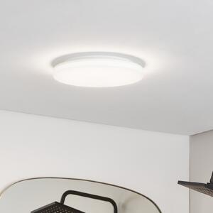 PRIOS Prios LED plafonieră Artin, Ø 33 cm, alb, CCT, IP65, Alb, Baie, Plastic, Modern