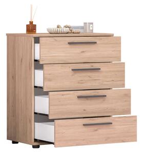 Comoda Adore White, 4 sertare, 65x78x41 cm