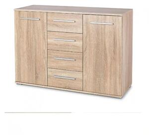 Comoda Lima KM4, stejar sonoma, PAL, 116x40x82 cm