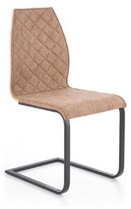 Scaun K265, maro/negru, piele ecologica/metal, 43x58x94 cm