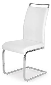 Scaun K250, alb/crom, piele ecologica/metal, 42X55X99 CM