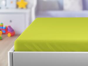 Cearsaf din jerse pentru patut EXCLUSIVE 60x120 cm lime