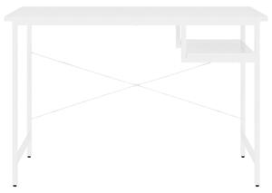 Birou de calculator, alb, 105x55x72 cm, MDF și metal