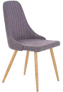 Scaun K285, gri inchis/stejar, stofa clasica/metal, 49X56X91 CM