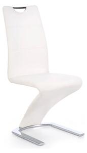Scaun K291, alb/crom, piele ecologica/metal, 45X63X101 CM