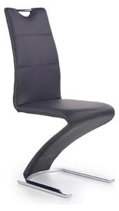 Scaun K291, negru/crom, piele ecologica/metal, 45X63X101 CM