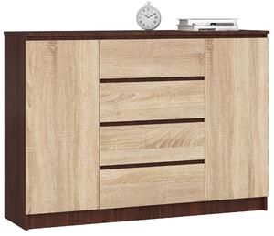 Comodă Keanu IV (wenge + stejar sonoma). Promo -21%. 1151973