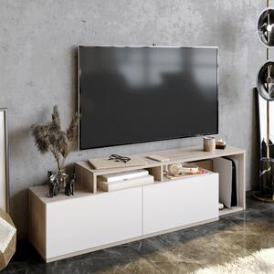 Comoda TV Nexera, alb, PAL melaminat, 150x43x35 cm