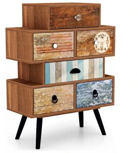 Comoda MEZO KM2, multicolor, PAL/metal, 63x29x85 cm