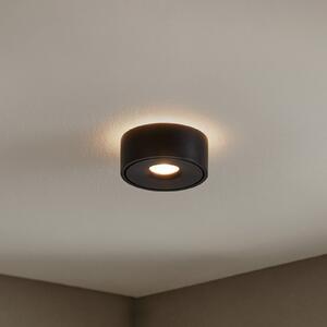 Arcchio Plafonieră LED Rotari, Ø 12 cm, lumină orientabilă în sus și jos,, reglabil, Negru, Camera de zi / sufragerie, Metal, Modern