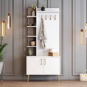 Mobilier hol Valery 2 (alb + auriu). 1089147