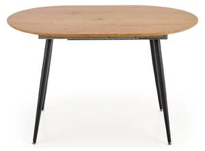 Masa extensibila COLORADO, stejar auriu/negru, 120/160x80x74 cm