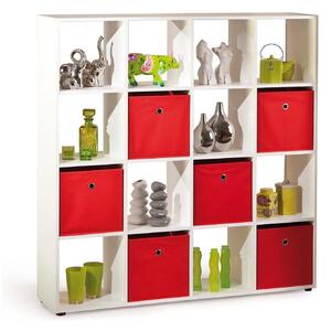Biblioteca COBOTO 16, alb, PAL laminat, 139x33x144 cm