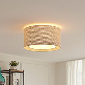 Lindby plafonieră Soula, Ø 40 cm, bej, plastic, E27