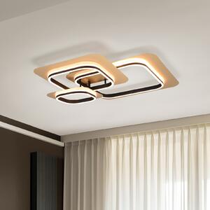 Plafonieră LED Lugo auriu-negru 74x74 cm