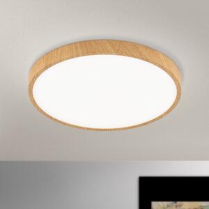 Bully plafonieră LED aspect de lemn, Ø 28 cm