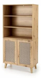 Biblioteca BORNEO, stejar artisan, PAL laminat, 80x40x173 cm