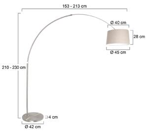 Sparkled Light lampadar arc argintiu/noroi