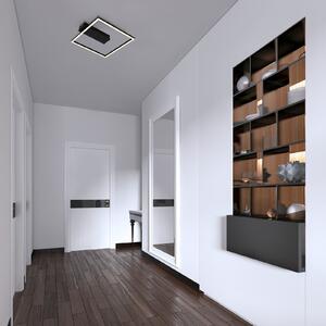 Briloner Plafonieră LED 3771 formă de ramă, negru, Negru, Camera de zi / sufragerie, Metal, Modern