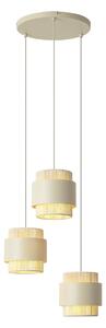Lampă suspendată modernă bej cu frânghie cu 3 lumini - Kora