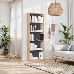 Biblioteca Adore Modern, 5 rafturi, 64x182x26 cm Stejar