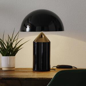 Oluce Atollo lampă de masă, dimabil, Ø38cm, negru