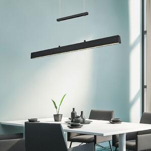 Reality Leuchten Lampă suspendată LED Paros cu Switchdimmer negru, reglabil, Negru, Camera de zi / sufragerie, Metal, Modern