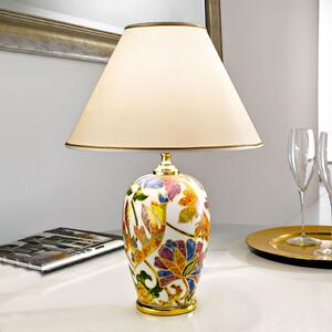 Austrolux Lampă de masă Damasco aur 24 karate, Ø 40 cm, Multicolor, Camera de zi / sufragerie, Ceramică