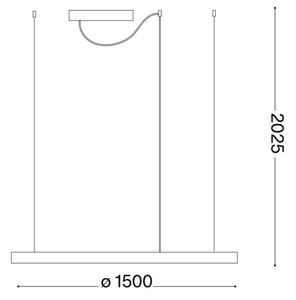 Ideal Lux - Lustra LED suspendată ORACLE SLIM LED/83W/230V 3000K diam. 150 cm albă