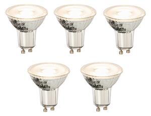 Set de 5 becuri LED GU10 reglabile 8W 660lm 3000K