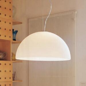 Oluce Sonora - Lampă suspendată din sticlă opală, 50 cm, reglabil, Alb, Camera de zi / sufragerie, Sticlă, Design