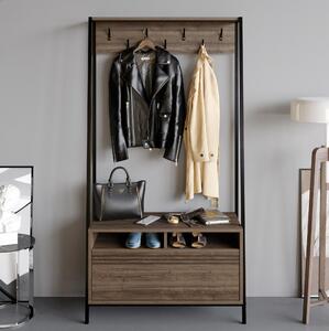 Mobilier hol Dudulo (nuc + negru). 1102073