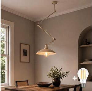 Brilagi - Lustru LED reglabil pe tijă IRONBEAM 1xE27/60W/230V bej