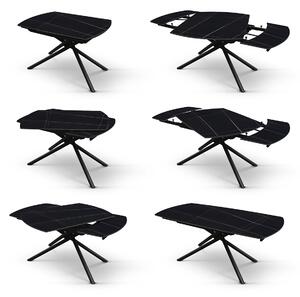 Masa ceramica extensibila Rotativa Noir 120 x 88 x h 76 cm