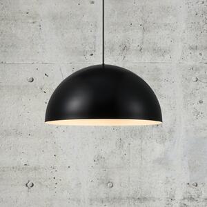 Nordlux Lampă suspendată Ellen 40 cu abajur metalic, negru, reglabil, Negru, Camera de zi / sufragerie, Metal, Scandinavă