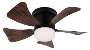 Ventilator LED dimabil de tavan ZEVENTI MUNDAKA LED/10W/230V maro + telecomandă