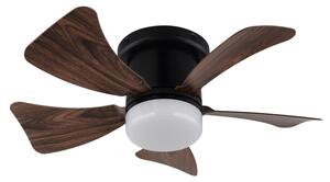 Ventilator LED dimabil de tavan ZEVENTI MUNDAKA LED/10W/230V maro + telecomandă