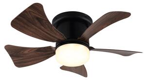 Ventilator LED dimabil de tavan ZEVENTI MUNDAKA LED/10W/230V maro + telecomandă