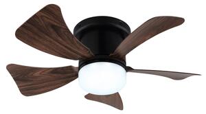 Ventilator LED dimabil de tavan ZEVENTI MUNDAKA LED/10W/230V maro + telecomandă