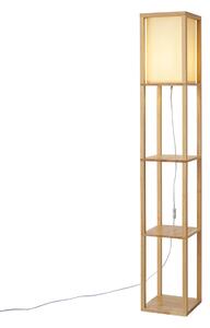 Lampă de podea modernă din lemn cu abajur bej - Stojan
