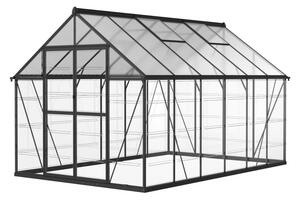 Seră de grădină din policarbonat Flora 2,4 x 3,6 m CoverTech negru