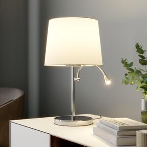 Lindby lampă de masă Benjiro, alb, textil, lampă de lectură, 52cm