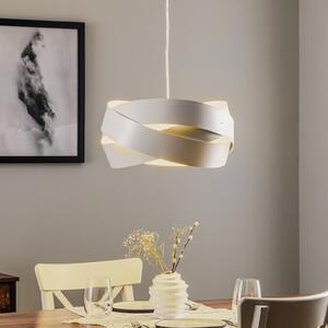 Domiluce Lampă suspendată Tornado Ø 40 cm alb, reglabil, Alb, Camera de zi / sufragerie, Metal, Modern