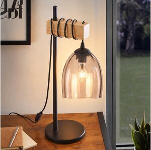 BRILAGI - Lampă de masă NUBILA 1xE27/40W/230V maro/negru/bej fumuriu