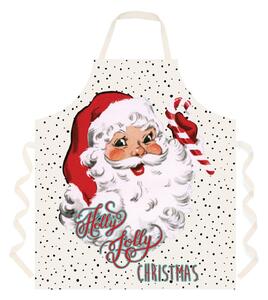 Șorț de bucătărie din bumbac eleanor stuart Holly Jolly Christmas, alb