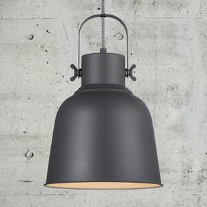 Nordlux Lampă suspendată Adrian pe negru, Ø 25cm, reglabil, Negru, Camera de zi / sufragerie, Metal, Scandinavă